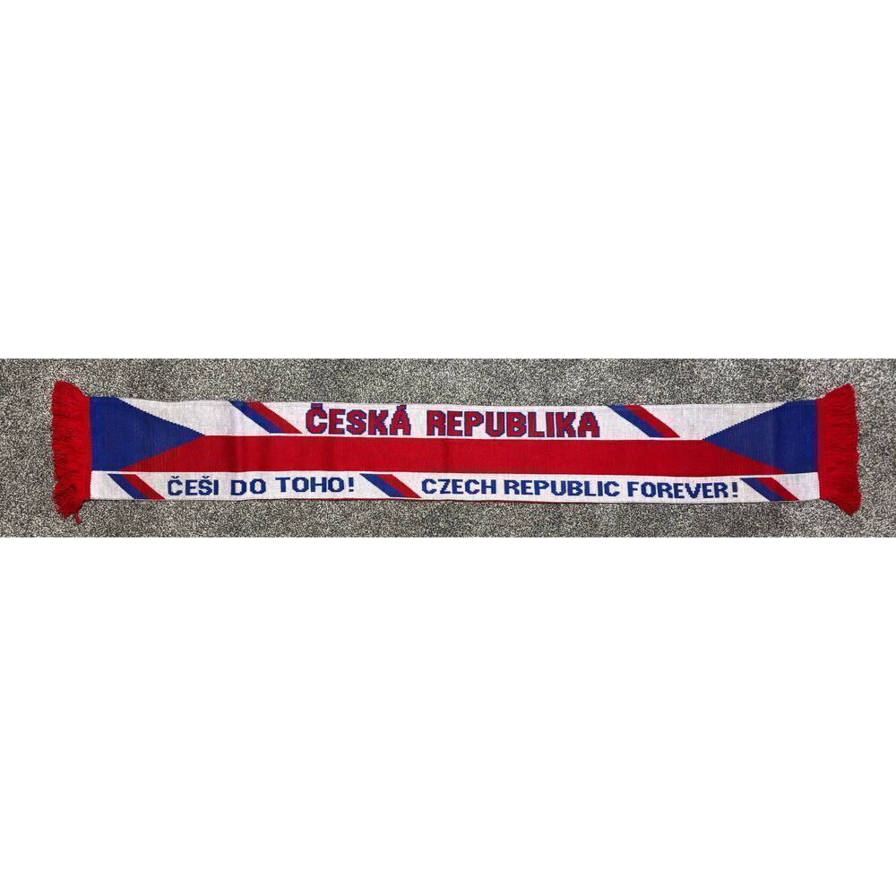 Czech Republic Forever Fütbol Red/Blue Supporter 60" Scarf Ceska Republika EUC